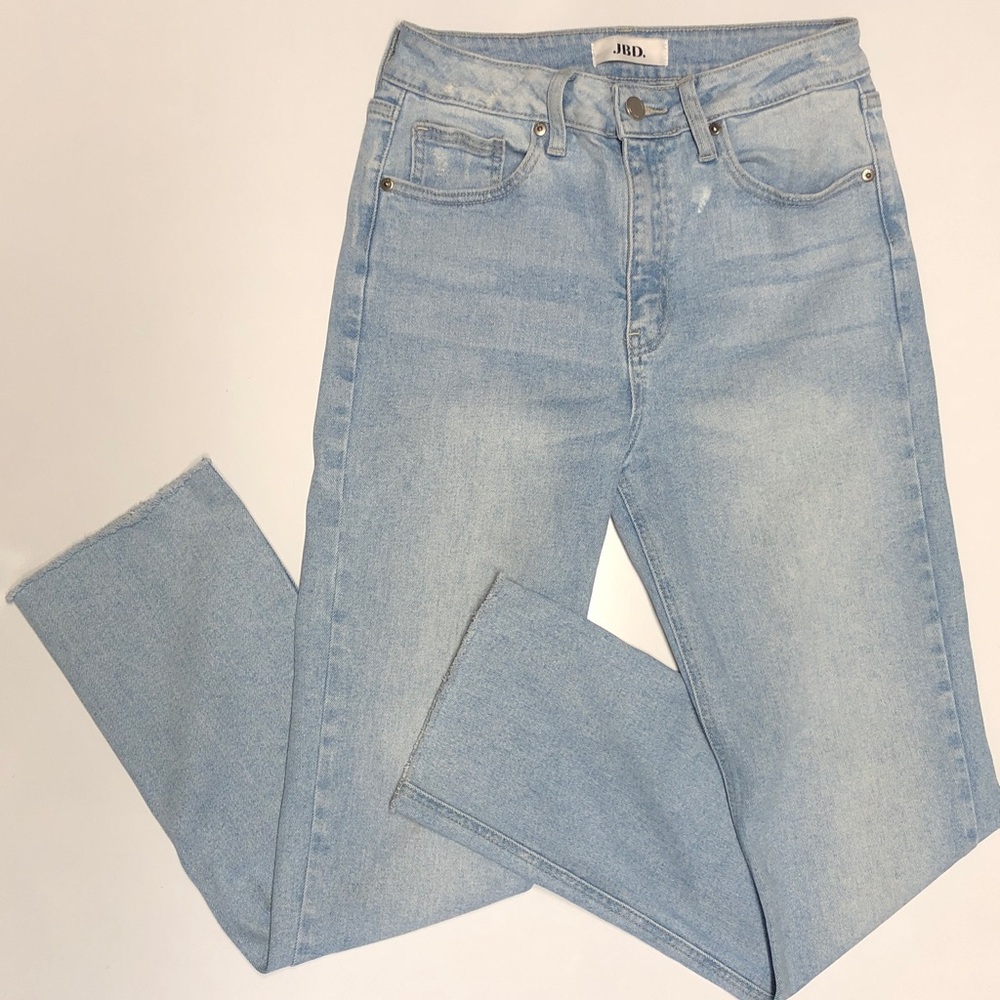 Just black denim high rise straight jeans size 27